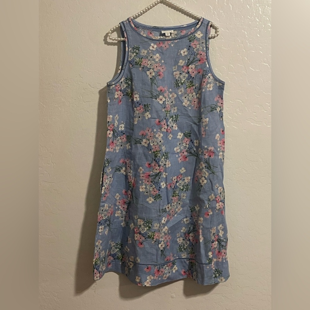 J. Jill Dress in Blue with Floral Design